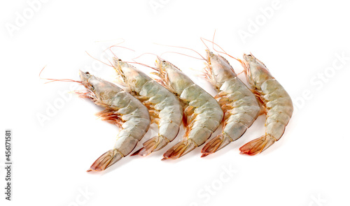 Fresh shrimp isolated on white background. This has clipping path