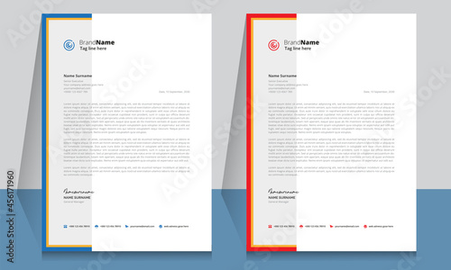 Letterhead format template, business style letterhead design template. Company letterhead template designs. Letterhead, Template.