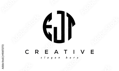 Letter EJT creative circle logo design vector	 photo