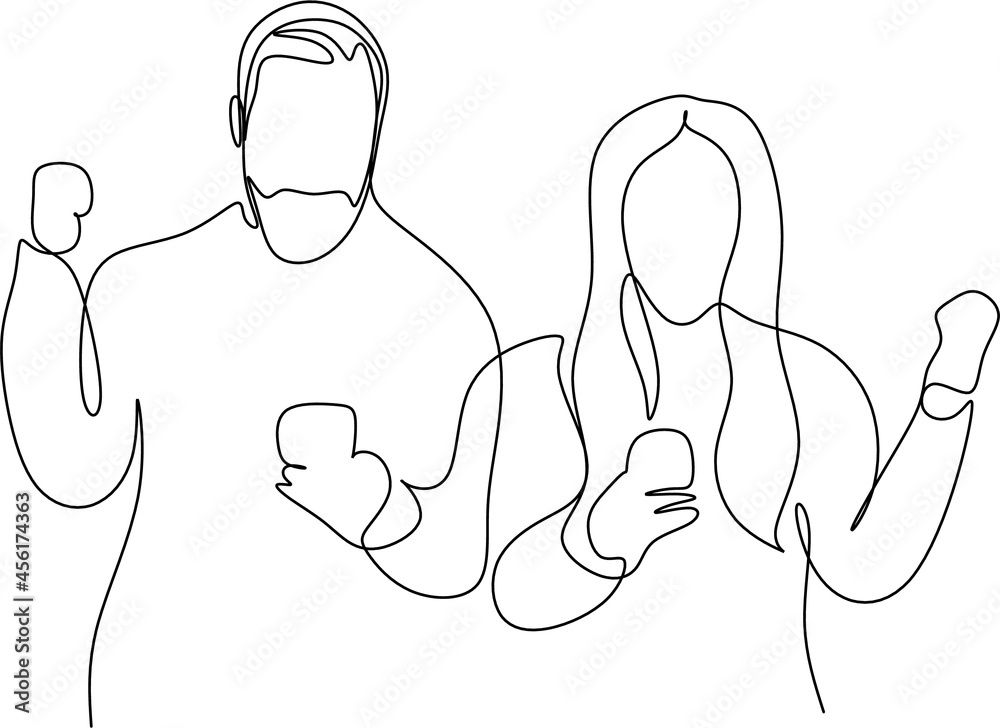 Happy young married family couple involved in online shopping, celebrating getting gift or winning prize in giveaway, paying for goods or services with credit bank card in smartphone application. Happy young married family couple involved in online shopping, celebrating getting gift or winning prize in giveaway, paying for goods or services with credit bank card in smartphone application.