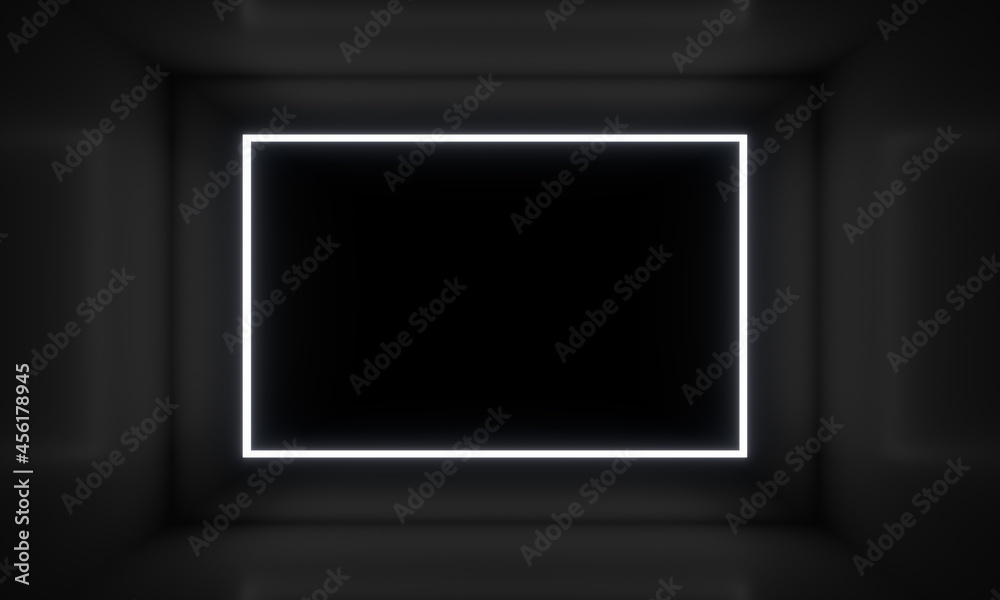 Futuristic tunnel fluorescent lighting. 3d rendering. Futuristic tunnel fluorescent lighting. 3d rendering.