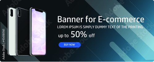  Banner for E-commerce, Online sale banner-black