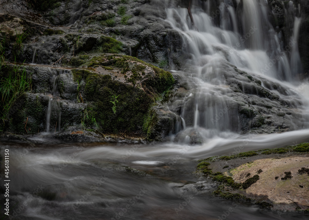 Obraz premium Waterfall on river Ilse in forest Harz, Germany