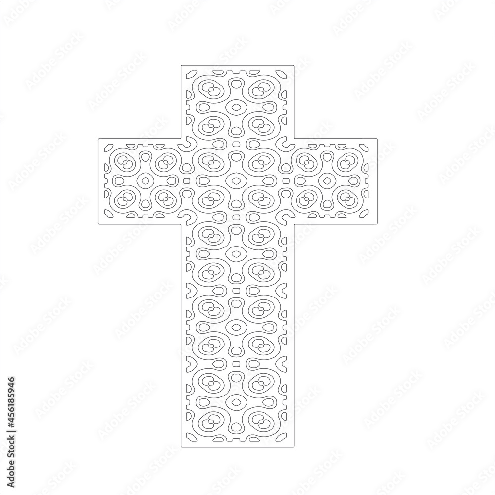 cross with black and white patterns on a white background.
Repeating geometric pattern from striped elements. cross with black and white patterns on a white background.
Repeating geometric pattern from striped elements.
