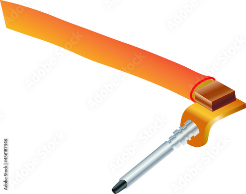 orange high voltage cable with plug 
