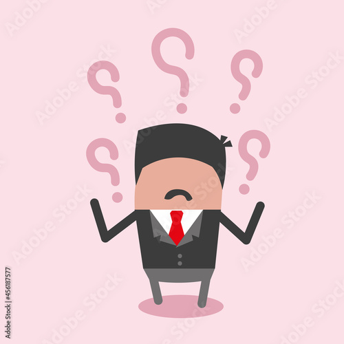 illustration vector graphic of business confused ideas doodle character, good for flyer or poster design