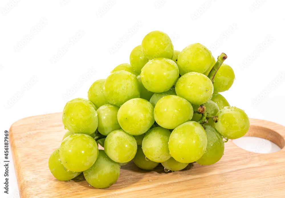 Shine Muscat Grape isolated on white background. Shine Muscat Grape isolated on white background.