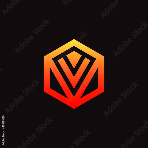 Unique geometric ant insect face logo with eyes