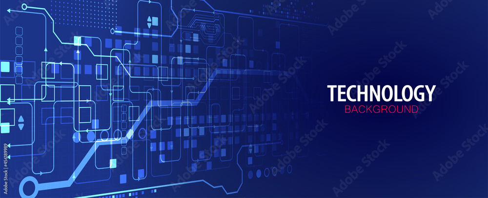 Vector illustration, Hi-tech digital technology and engineering background