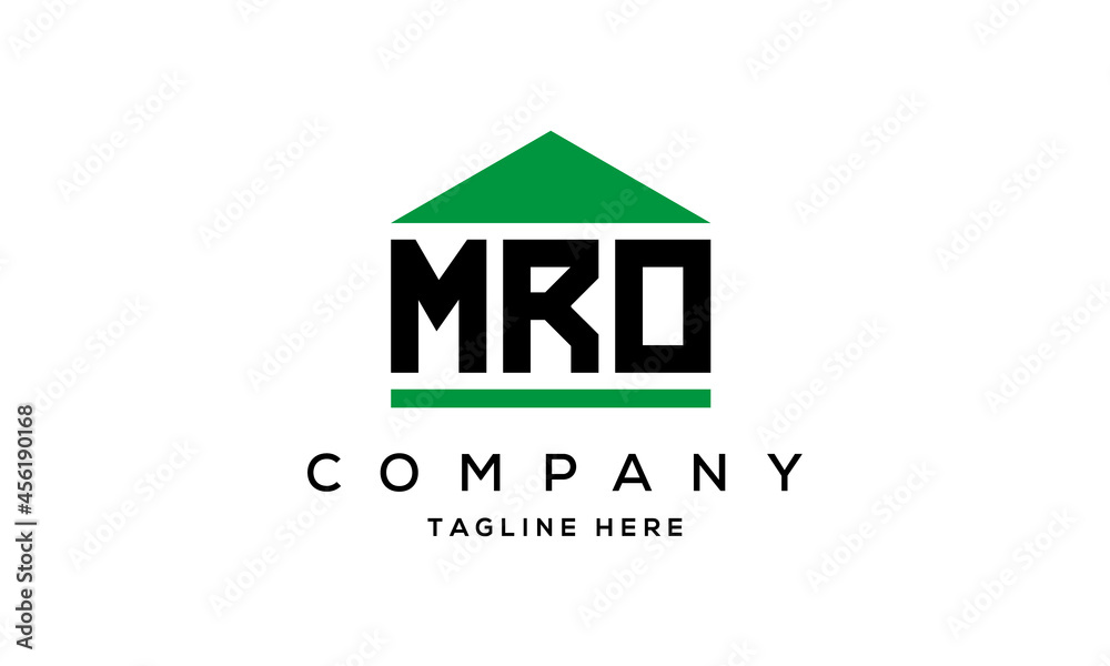 MRO creative three latter logo design - obrazy, fototapety, plakaty 