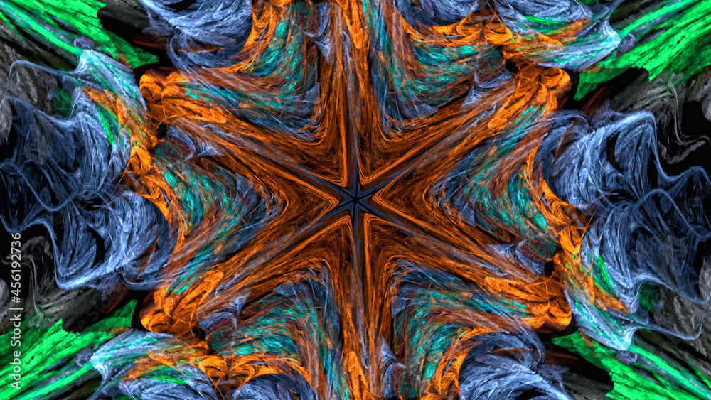 3d effect - abstract hexagonal fractal pattern 3d effect - abstract hexagonal fractal pattern