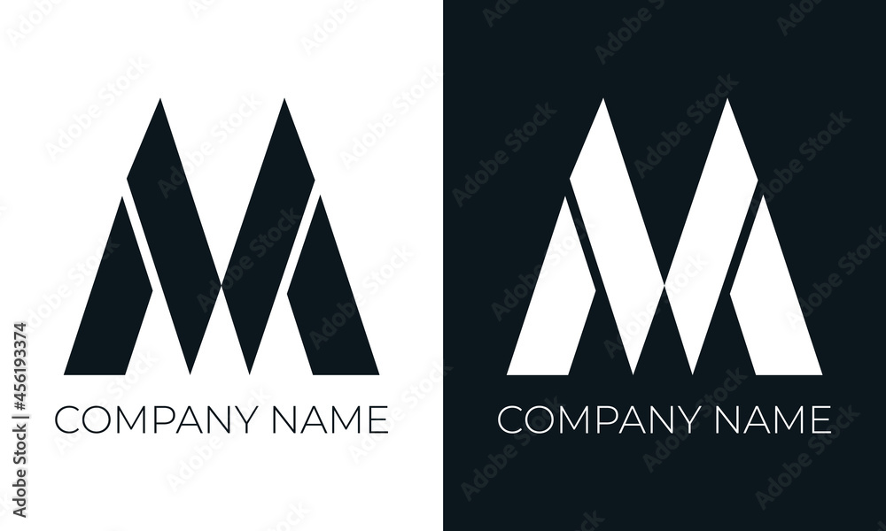 Initial letter m logo vector design template. Creative modern trendy m typography and black colors. Initial letter m logo vector design template. Creative modern trendy m typography and black colors.