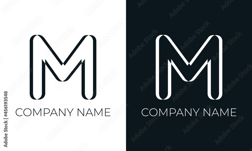 Initial letter m logo vector design template. Creative modern trendy m typography and black colors. Initial letter m logo vector design template. Creative modern trendy m typography and black colors.