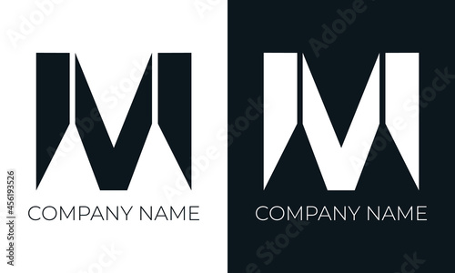 Initial letter m logo vector design template. Creative modern trendy m typography and black colors.