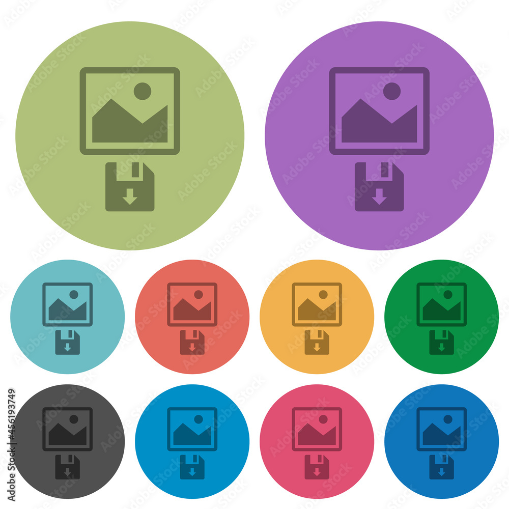 Save image to floppy disk color darker flat icons Save image to floppy disk color darker flat icons