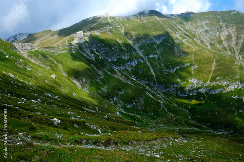 Beautiful landscape n the way to Omu Peak, Babele - Omu Chalet Route, Bucegi Plateau, Carpathians Mountains, Prahova, Romania