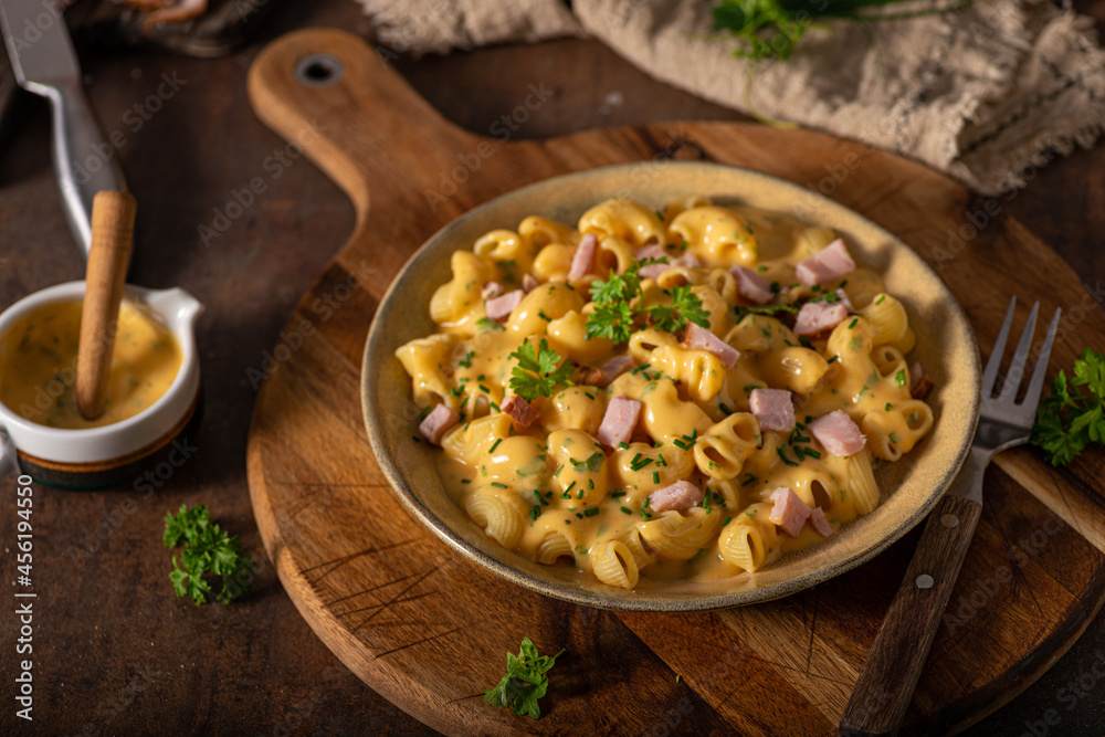 Delicous pasta with cheese sauce Delicous pasta with cheese sauce