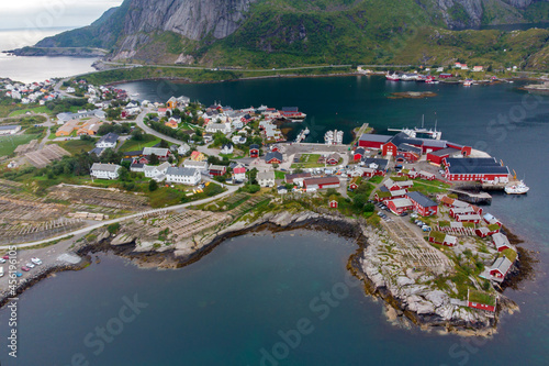 Amazing beautiful landscape nature in Norway, taken with drone