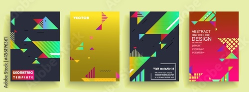 Modern abstract covers set, Modern colorful wave liquid flow poster. Cool gradient shapes composition, vector covers design.	