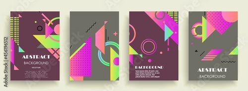 Modern abstract covers set, Modern colorful wave liquid flow poster. Cool gradient shapes composition, vector covers design.	