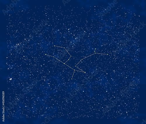 秋の星座：アンドロメダ座と周辺の星