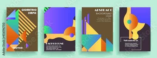 Modern abstract covers set, Modern colorful wave liquid flow poster. Cool gradient shapes composition, vector covers design.	