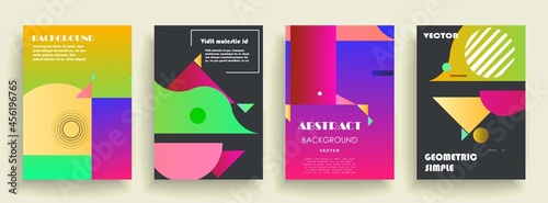 Modern abstract covers set, Modern colorful wave liquid flow poster. Cool gradient shapes composition, vector covers design.	