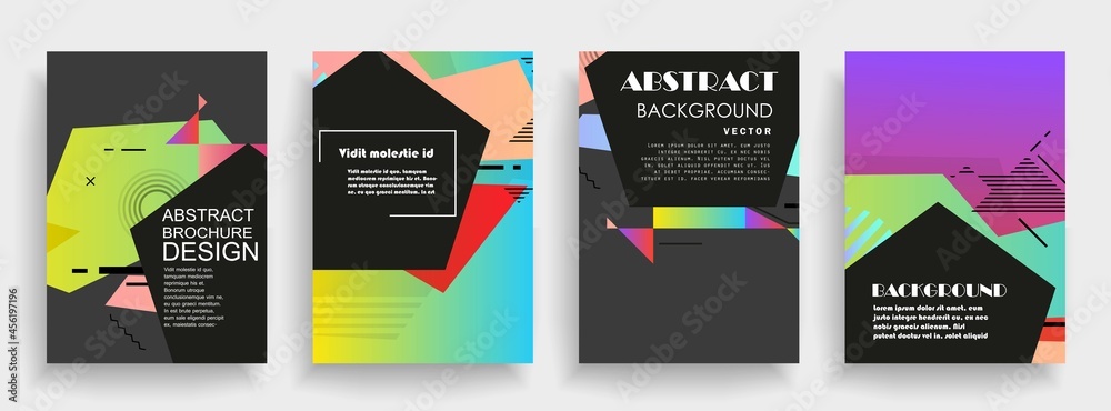 Modern abstract covers set, Modern colorful wave liquid flow poster. Cool gradient shapes composition, vector covers design.	