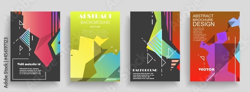 Modern abstract covers set, Modern colorful wave liquid flow poster. Cool gradient shapes composition, vector covers design.	