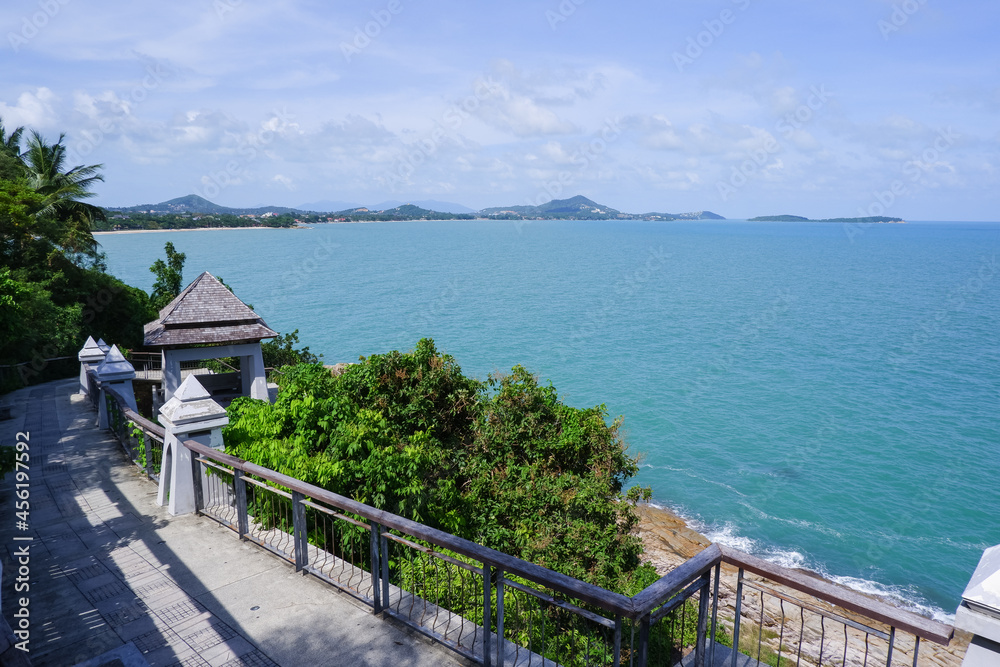 Obraz premium View point in Samui island at Surat Thani Province, Tropical beach seaside