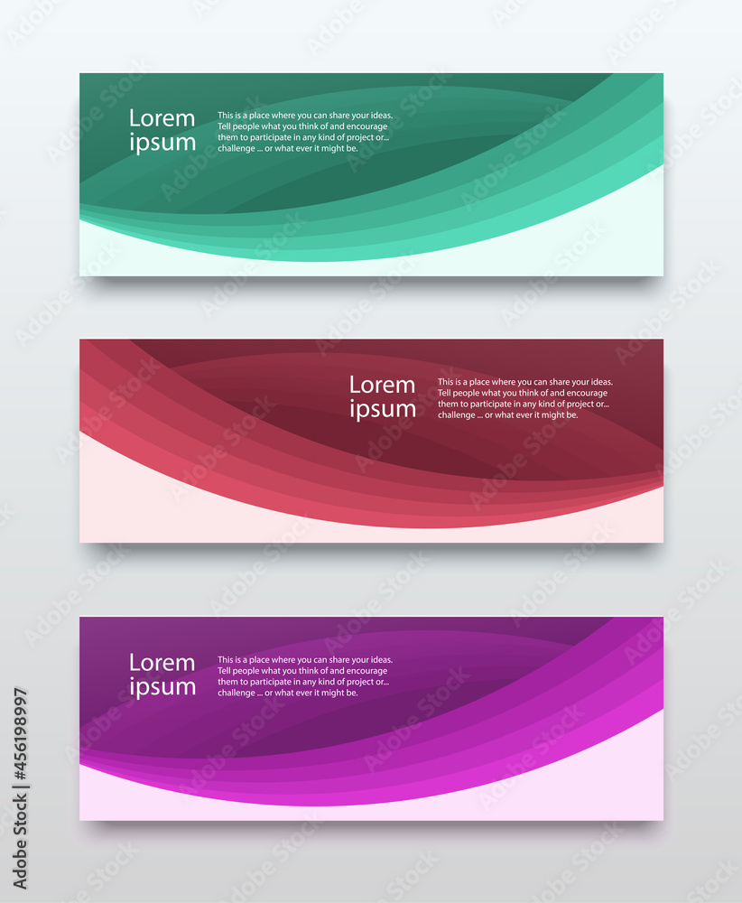 Set of Vector flyer templates. Futuristic background with copy space for inspirational and encouraging thoughts