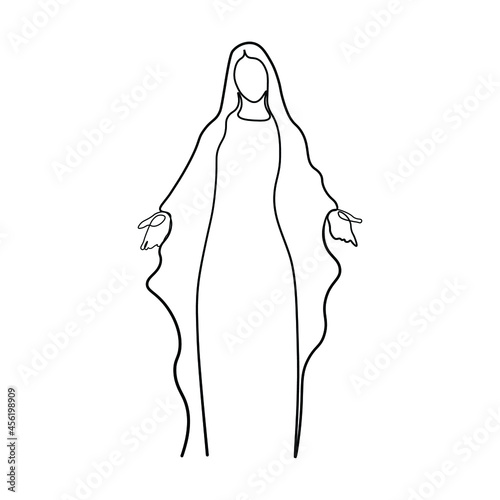continuous line drawing of Nativity of Jesus