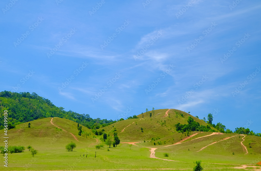 Bald Mountain is beautiful scenery grass field of Ranong,Thailand