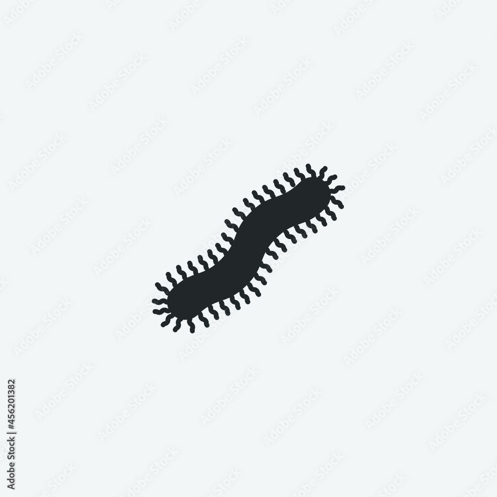 Centipede vector icon illustration sign Centipede vector icon illustration sign