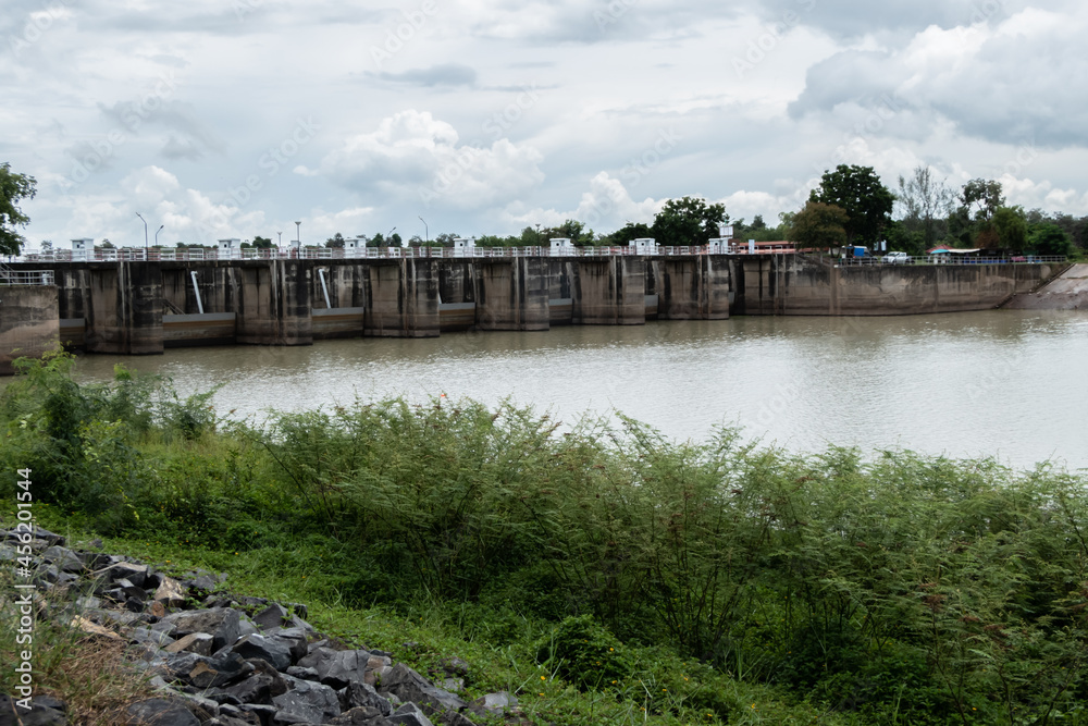 Concrete dams to store water for agricultural use. Concrete dams to store water for agricultural use.