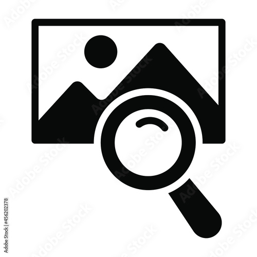 image search glyph design, SEO and web flat design for mobile concepts and web apps. Collection of modern infographic logo and pictogram.