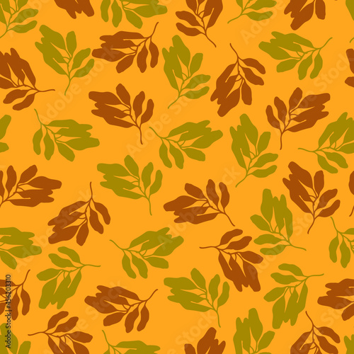 autumn leaves vector seamless pattern. background for fabrics, prints, packaging and postcards
