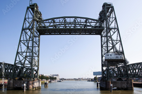 Old railroad bridge De Hef in Rotterdam