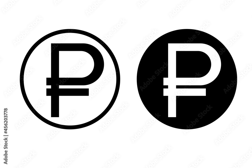 Obraz premium ruble sign icon