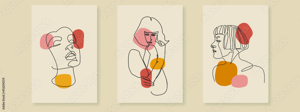 Surreal Faces Continuous line, drawing of set faces and hairstyle, fashion concept, woman beauty minimalist, vector illustration pretty sexy. Contemporary portrait
Surreal Faces Continuous line, drawing of set faces and hairstyle, fashion concept, woman beauty minimalist, vector illustration pretty sexy. Contemporary portrait