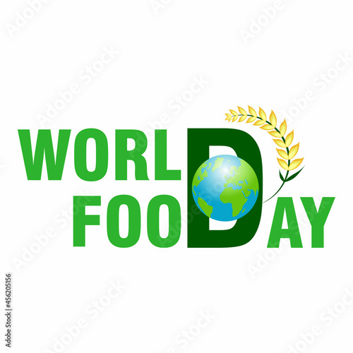 world food day symbol illustration, simple flat vector design