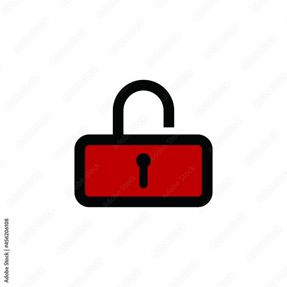 padlock on white background vector icon template- editable padlock on white background vector icon template- editable