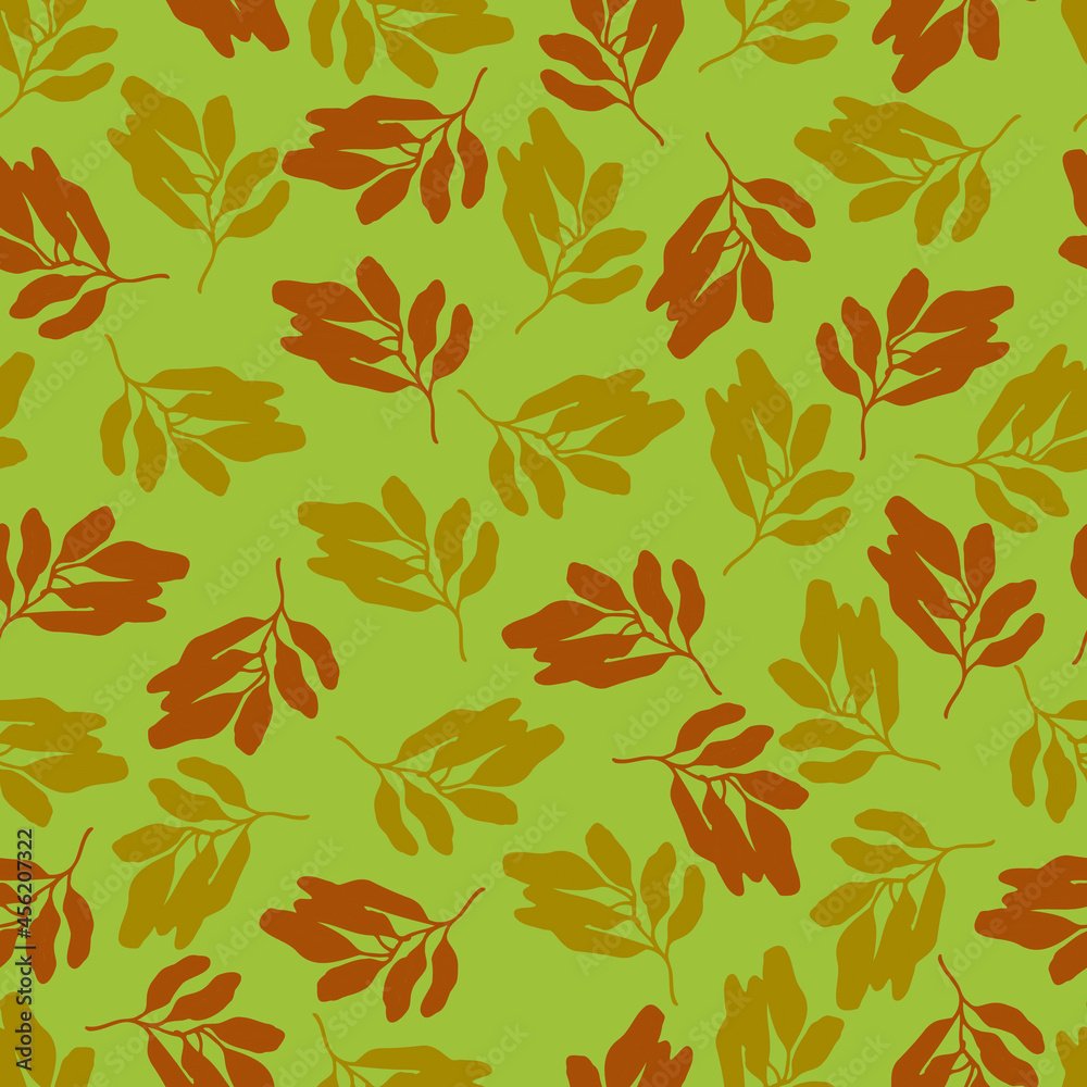 autumn leaves vector seamless pattern. background for fabrics, prints, packaging and postcards autumn leaves vector seamless pattern. background for fabrics, prints, packaging and postcards