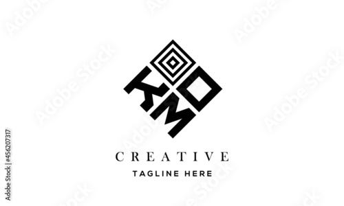 KOM square three latter logo vector	