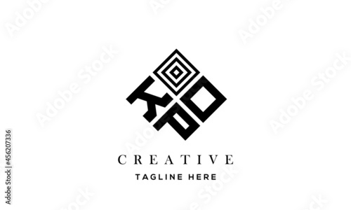 KOP square three latter logo vector	