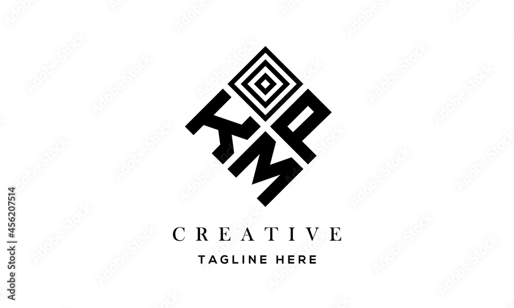 KPM square three latter logo vector	