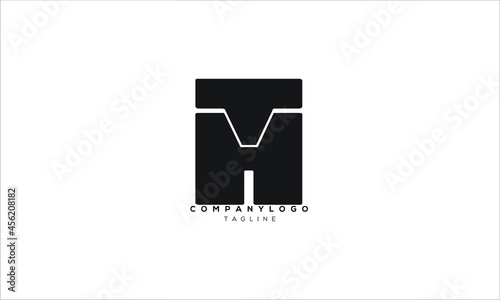 TH, HT, Abstract initial monogram letter alphabet logo design