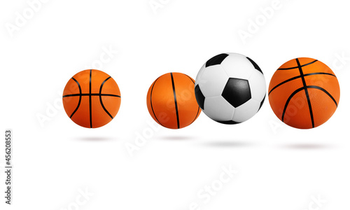 soccer ball basketball ball sports concept