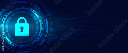 Security system.Cyber security concept.Abstractbackground.Protection information.