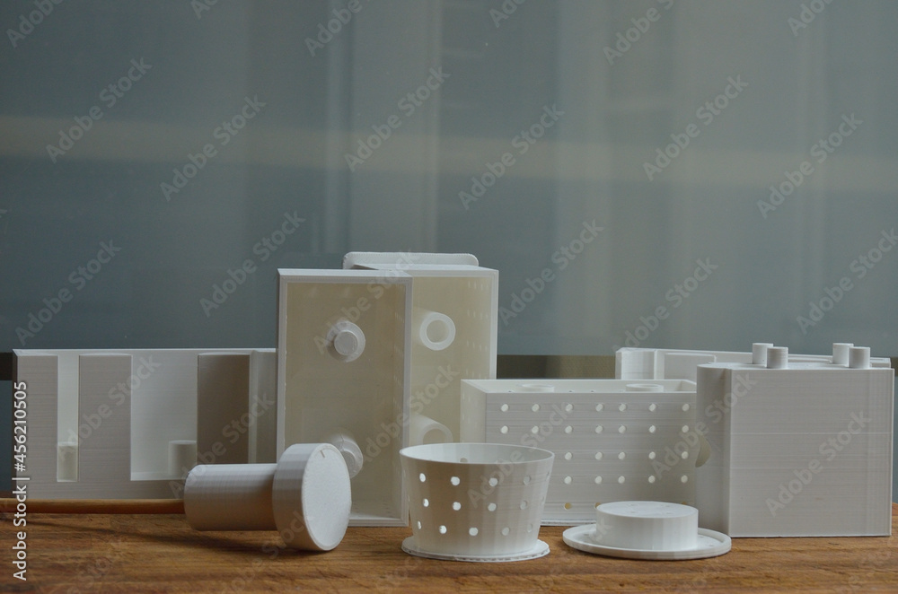 Series of 3D modeling PLA molds - obrazy, fototapety, plakaty 